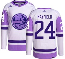 New York Islanders Youth Scott Mayfield Adidas Authentic Hockey Fights Cancer Jersey