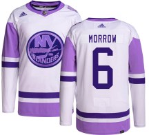New York Islanders Youth Ken Morrow Adidas Authentic Hockey Fights Cancer Jersey