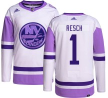 New York Islanders Youth Glenn Resch Adidas Authentic Hockey Fights Cancer Jersey