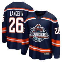 New York Islanders Men's Dave Langevin Fanatics Branded Breakaway Navy Special Edition 2.0 Jersey