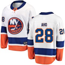 New York Islanders Youth Sebastian Aho Fanatics Branded Breakaway White Away Jersey