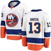New York Islanders Youth Mathew Barzal Fanatics Branded Breakaway White Away Jersey