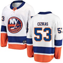 New York Islanders Youth Casey Cizikas Fanatics Branded Breakaway White Away Jersey