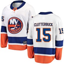 New York Islanders Youth Cal Clutterbuck Fanatics Branded Breakaway White Away Jersey