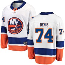 New York Islanders Youth Travis St. Denis Fanatics Branded Breakaway White Away Jersey