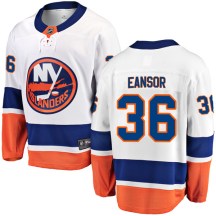 New York Islanders Youth Scott Eansor Fanatics Branded Breakaway White Away Jersey