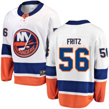 New York Islanders Youth Tanner Fritz Fanatics Branded Breakaway White Away Jersey