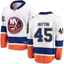 New York Islanders Youth Grant Hutton Fanatics Branded Breakaway White Away Jersey
