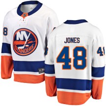 New York Islanders Youth Connor Jones Fanatics Branded Breakaway White Away Jersey