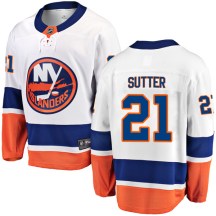 New York Islanders Youth Brent Sutter Fanatics Branded Breakaway White Away Jersey