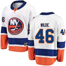 New York Islanders Youth Bode Wilde Fanatics Branded Breakaway White Away Jersey