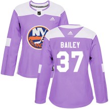 New York Islanders Women's Casey Bailey Adidas Authentic Purple Fights Cancer Practice Jersey