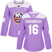New York Islanders Women's Arnaud Durandeau Adidas Authentic Purple Fights Cancer Practice Jersey