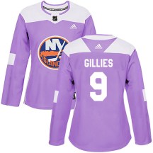 New York Islanders Women's Clark Gillies Adidas Authentic Purple Fights Cancer Practice Jersey