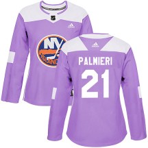 New York Islanders Women's Kyle Palmieri Adidas Authentic Purple Fights Cancer Practice Jersey