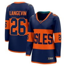 New York Islanders Women's Dave Langevin Fanatics Branded Breakaway Navy 2024 Stadium Series Jersey