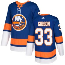 New York Islanders Men's Christopher Gibson Adidas Authentic Royal Jersey