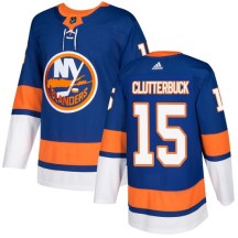 New York Islanders Youth Cal Clutterbuck Adidas Authentic Royal Blue Home Jersey