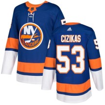 New York Islanders Youth Casey Cizikas Adidas Authentic Royal Blue Home Jersey