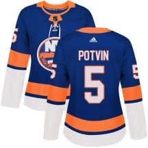 New York Islanders Women's Denis Potvin Adidas Authentic Royal Blue Home Jersey