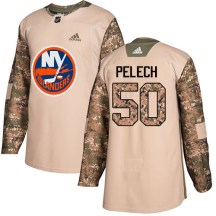 New York Islanders Youth Adam Pelech Adidas Authentic Camo Veterans Day Practice Jersey