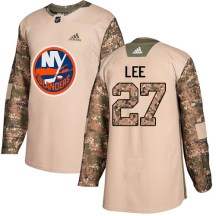 New York Islanders Youth Anders Lee Adidas Authentic Camo Veterans Day Practice Jersey
