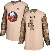 New York Islanders Men's Robin Salo Adidas Authentic Camo Veterans Day Practice Jersey