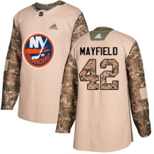 New York Islanders Youth Scott Mayfield Adidas Authentic Camo Veterans Day Practice Jersey