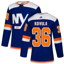 New York Islanders Men's Otto Koivula Adidas Authentic Blue Alternate Jersey