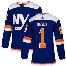 New York Islanders Men's Glenn Resch Adidas Authentic Blue Alternate Jersey