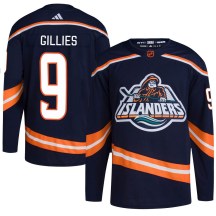 New York Islanders Men's Clark Gillies Adidas Authentic Navy Reverse Retro 2.0 Jersey