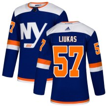 New York Islanders Youth Eetu Liukas Adidas Authentic Blue Alternate Jersey