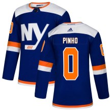 New York Islanders Youth Brian Pinho Adidas Authentic Blue Alternate Jersey