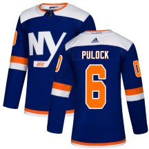New York Islanders Youth Ryan Pulock Adidas Authentic Blue Alternate Jersey