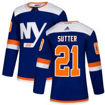 New York Islanders Youth Brent Sutter Adidas Authentic Blue Alternate Jersey