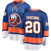 New York Islanders Youth Hudson Fasching Fanatics Branded Breakaway Blue Home Jersey