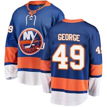 New York Islanders Youth Isaiah George Fanatics Branded Breakaway Blue Home Jersey