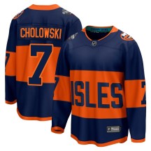 New York Islanders Men's Dennis Cholowski Fanatics Branded Breakaway Navy 2024 Stadium Series Jersey