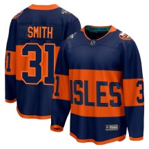 New York Islanders Men's Billy Smith Fanatics Branded Breakaway Navy 2024 Stadium Series Jersey