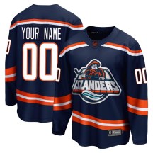 New York Islanders Youth Custom Fanatics Branded Breakaway Navy Custom Special Edition 2.0 Jersey