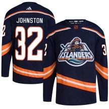 New York Islanders Youth Ross Johnston Adidas Authentic Navy Reverse Retro 2.0 Jersey