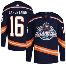 New York Islanders Youth Pat LaFontaine Adidas Authentic Navy Reverse Retro 2.0 Jersey