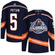 New York Islanders Youth Denis Potvin Adidas Authentic Navy Reverse Retro 2.0 Jersey