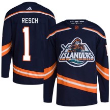 New York Islanders Youth Glenn Resch Adidas Authentic Navy Reverse Retro 2.0 Jersey