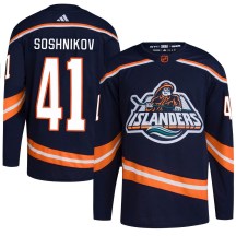 New York Islanders Youth Nikita Soshnikov Adidas Authentic Navy Reverse Retro 2.0 Jersey