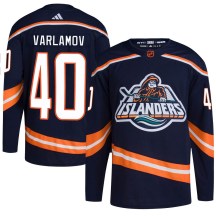 New York Islanders Youth Semyon Varlamov Adidas Authentic Navy Reverse Retro 2.0 Jersey