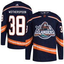 New York Islanders Youth Parker Wotherspoon Adidas Authentic Navy Reverse Retro 2.0 Jersey