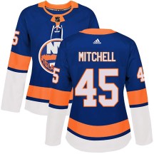 New York Islanders Women's Travis Mitchell Adidas Authentic Royal Home Jersey