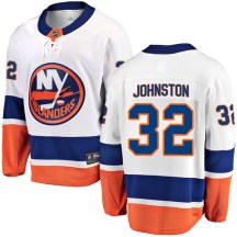 New York Islanders Youth Ross Johnston Fanatics Branded Breakaway White Away Jersey