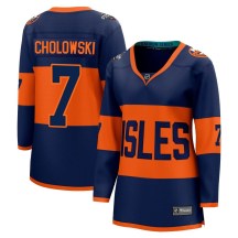 New York Islanders Women's Dennis Cholowski Fanatics Branded Breakaway Navy 2024 Stadium Series Jersey